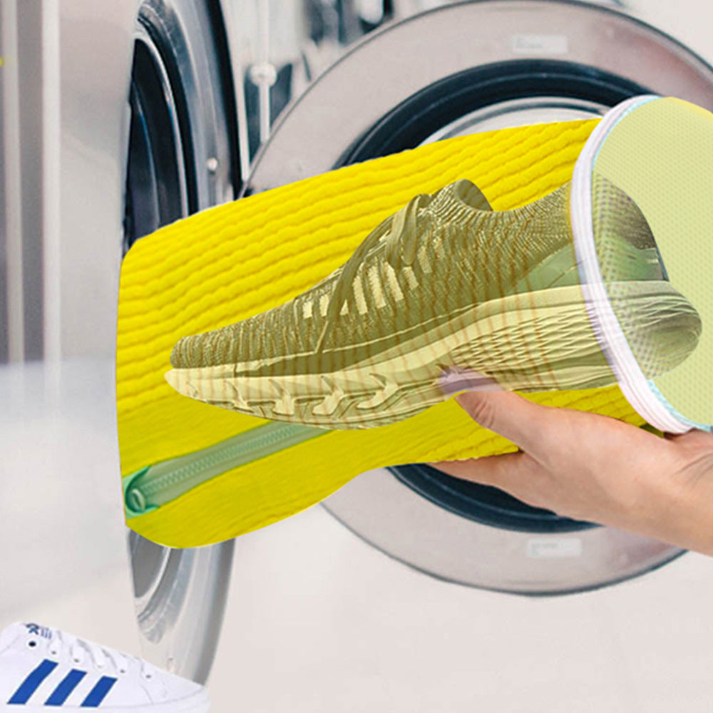 Convenient protective laundry bag for shoes, ensuring your shoes stay intact while cleaning and preventing lint buildup