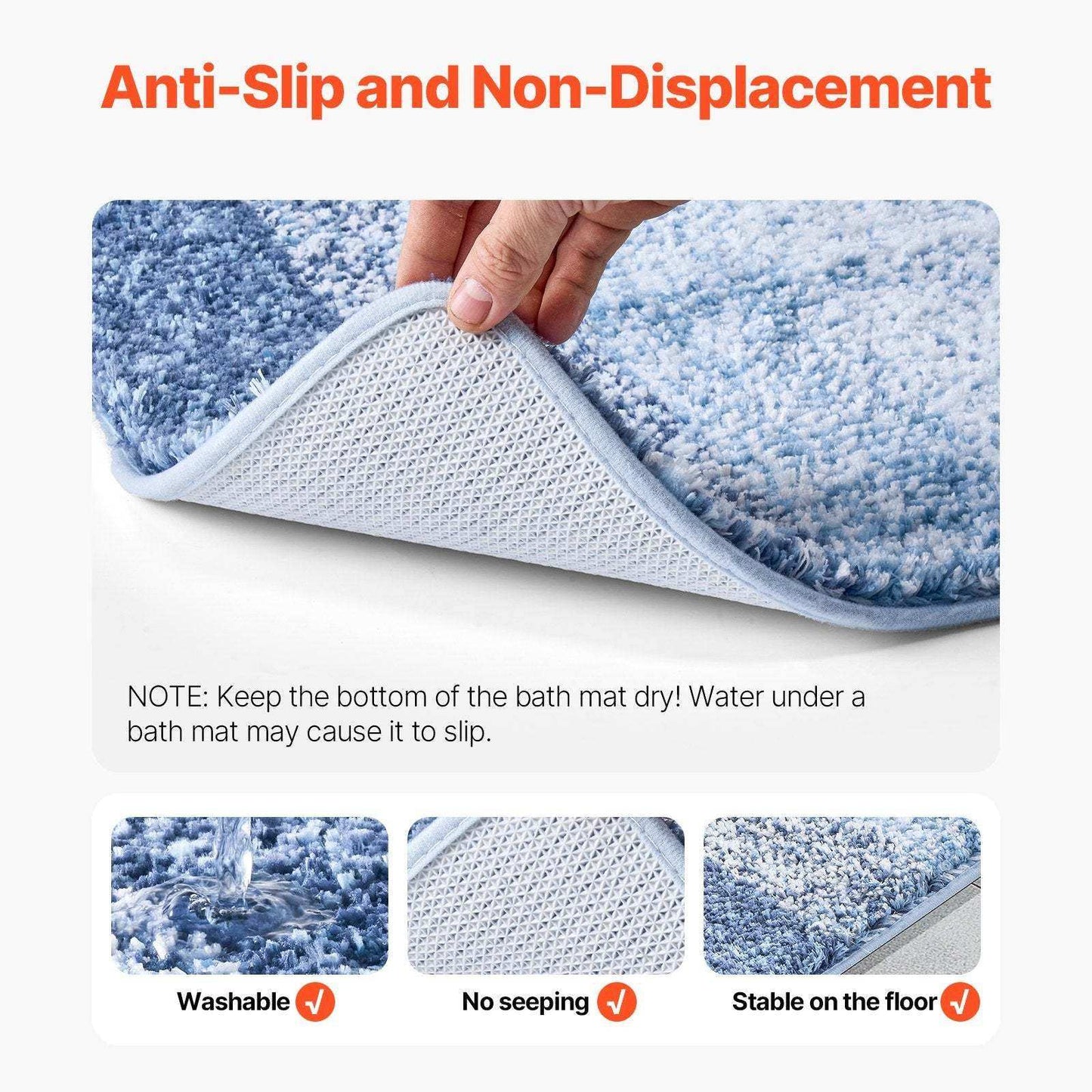 Absorbent Soft Bath Mat - TidyStep Care from Washongo